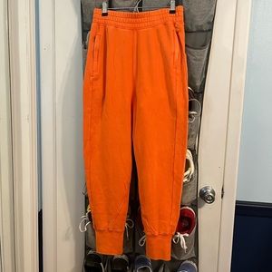 Free People orange joggers